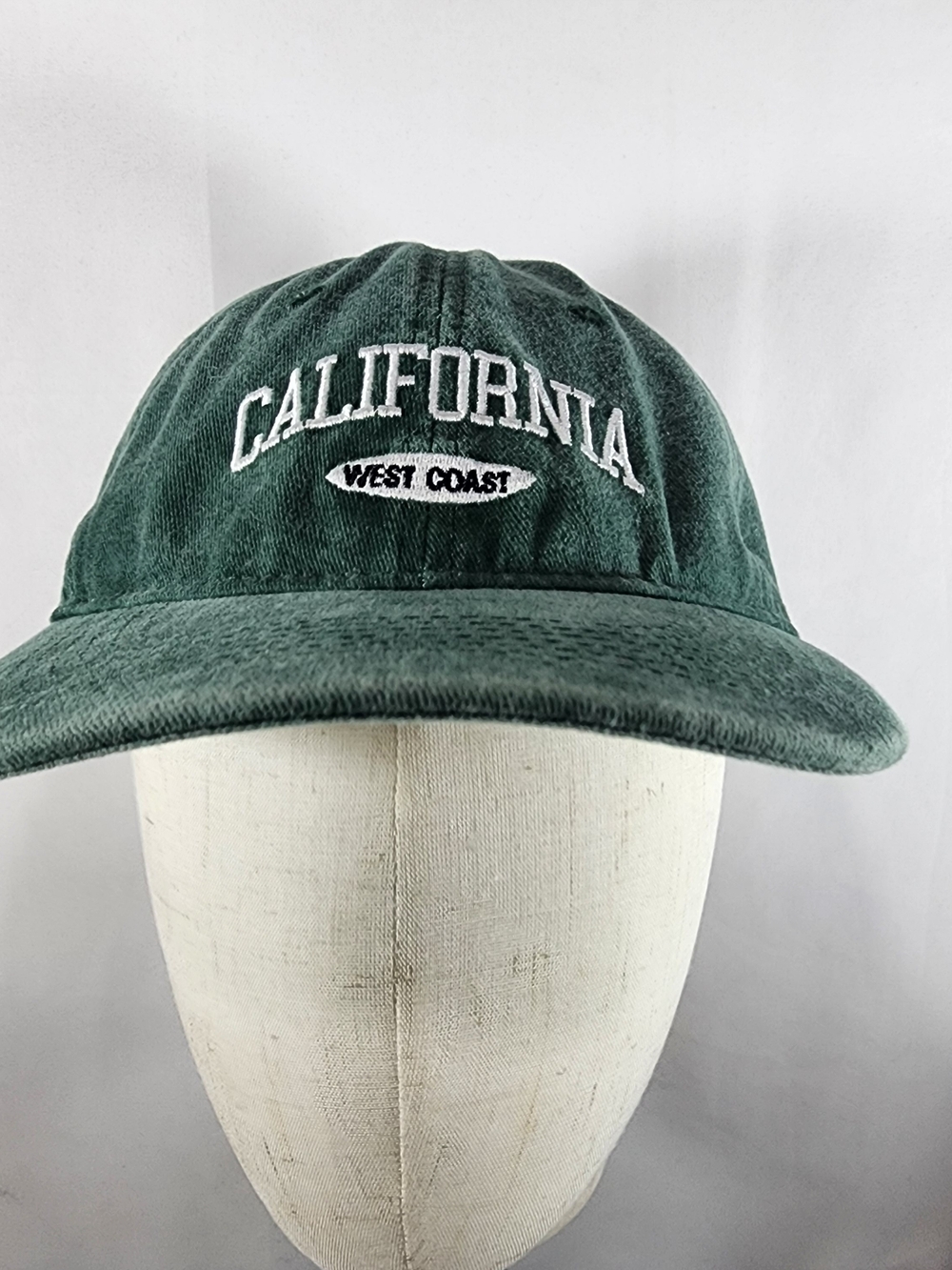 California West Coast Embroidered Green Corduroy Hat Cap
